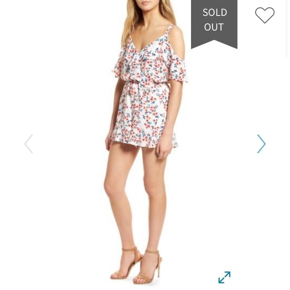 Cupcakes and cashmere romper floral cold shoulder - Picture 1 of 8